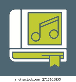 Music Book Creative Vector Graphic Icon