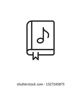 Music book icon, Music album library