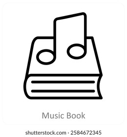 Music Book and music icon concept