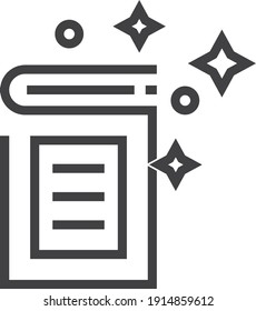 music book icon vector isolate