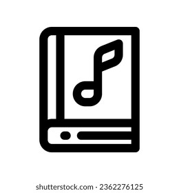 icono del libro de música. icono vector para tu sitio web, móvil, presentación y diseño de logotipo.