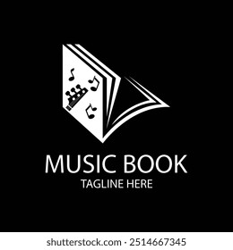 ilustração do design do logotipo do livro de música