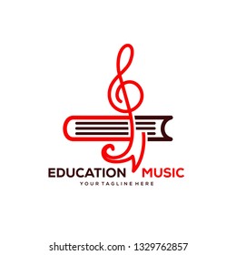 music book logo designs template with creative symbol