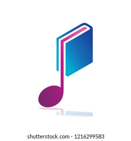 Music Book Logo, Logo music guide book