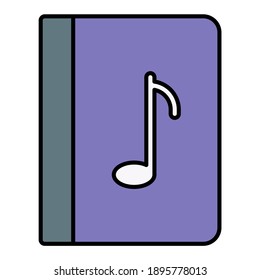 music book using soft color and filled line style