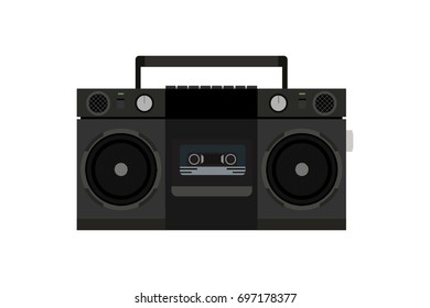 Music boombox icon. Detailed style. Isolated vector illustration.