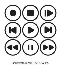 music botton icon eps 10