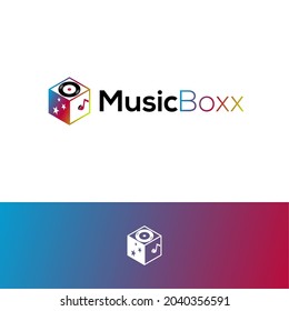 Music Box dream Icon Logo Design Element. template logo for your brand