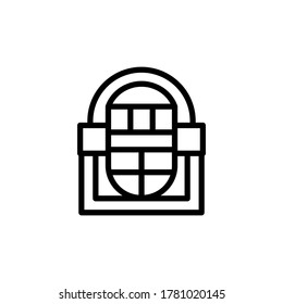 Music box icon. Simple line, outline vector elements of rock n roll icons for ui and ux, website or mobile application