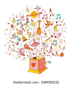 music box illustration