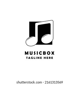 Music Box Logo Design Inspiration Square Stock Vector (Royalty Free ...