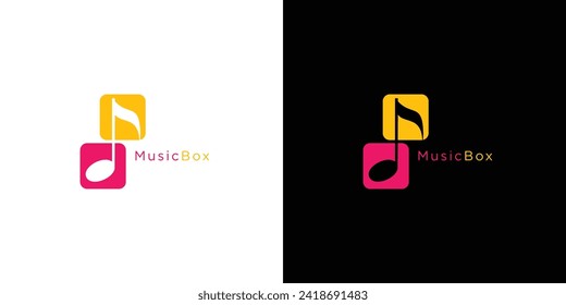 El diseño del logo de Music Box es único y colorido