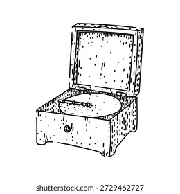 Caja de música de Vector, un clásico instrumento musical abierto que crea un sonido nostálgico con su delicado mecanismo, representando la melodía y los recuerdos de la infancia