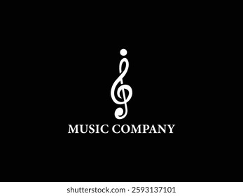 Music brand company logo vector 