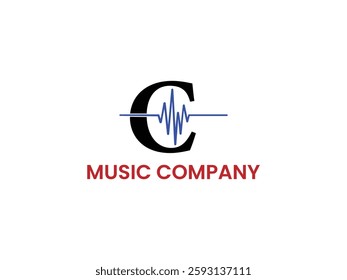 Music brand company logo vector 