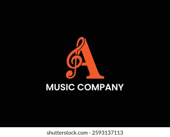 Music brand company logo vector 