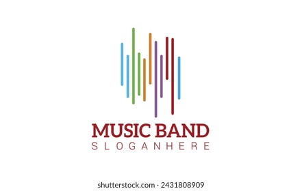 music brand logo design vector.