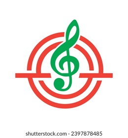 music brand vector logo design