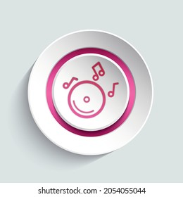 Elemento de diseño de botón de música para su sitio web, página, plantilla, diseño. Elemento creativo de diseño gráfico.