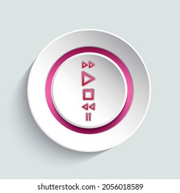Music button design element for your website, page, template, layout. Graphic design creative element.