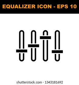 Music button icon. Amplifier button image. Soundsystem control button illustration. - vector