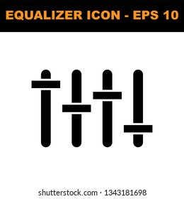 Music button icon. Amplifier button image. Soundsystem control button illustration. - vector