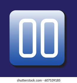 Music button icon flat. Simple vector symbol