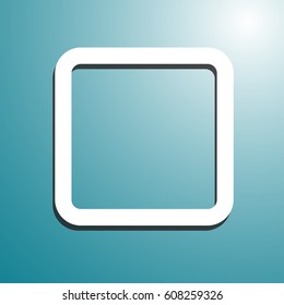 Music button icon flat. Simple vector symbol
