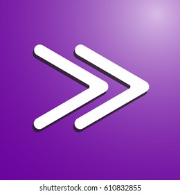 Music button icon flat. Simple vector symbol