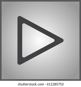 Music button icon flat. Simple vector symbol