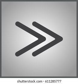 Music button icon flat. Simple vector symbol