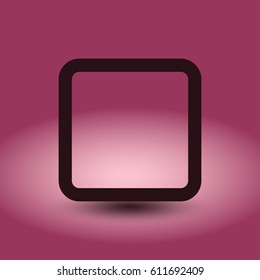 Music button icon flat. Simple vector symbol