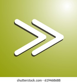Music button icon flat. Simple vector symbol