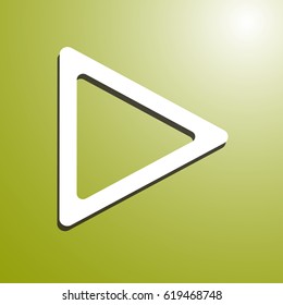 Music button icon flat. Simple vector symbol