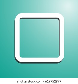 Music button icon flat. Simple vector symbol