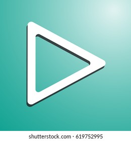 Music button icon flat. Simple vector symbol