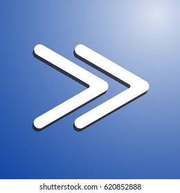 Music button icon flat. Simple vector symbol