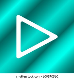 Music button play icon flat.
