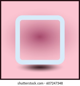 Music button stop icon flat.