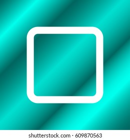 Music button stop icon flat.