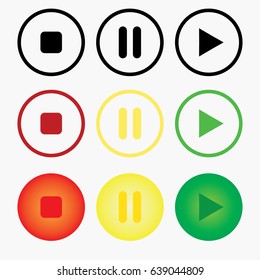 Music button. Vector illustration