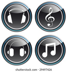 music - buttons