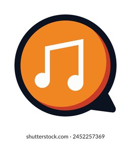 Music Buttons icon logo best for your app, flat design style
