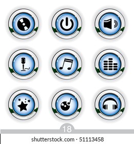 Music buttons from series