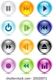 music buttons. Vector illustration