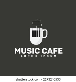  music cafe logo design template 