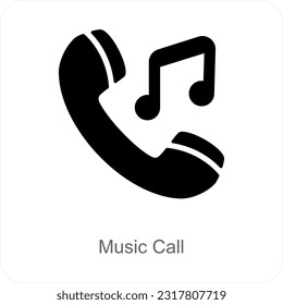 Music Call and calling icon concept