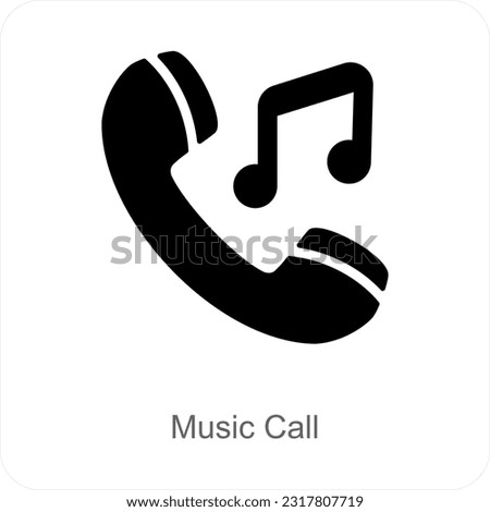 Music Call and calling icon concept