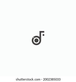 Music and camera logo concept