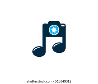 Music Camera Logo Design Template Element